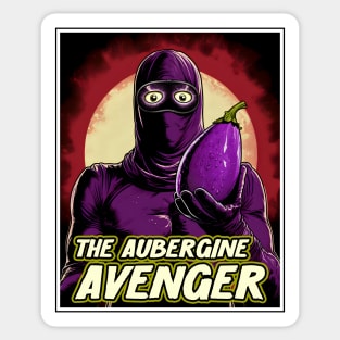 The Aubergine Avenger - Vegan Superhero (UK Version) Sticker